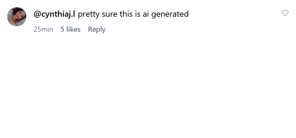 Instagram comment